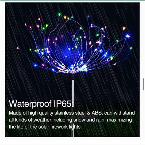 Anordsem Solar Garden Lights/Solar Fireworks Lights-Waterproof IP65-2-Pack - Picture 4 of 14
